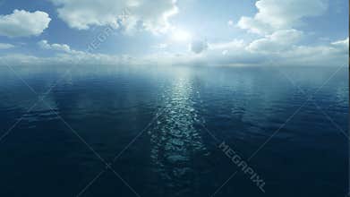 Flight over the ocean