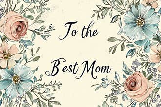 Romantic Vintage Mother's Day Card with Intricate Floral Borders for Personalization