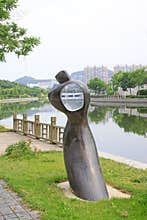 Metal sculptures in the park