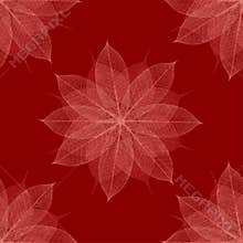 Christmas red floral pattern seamless