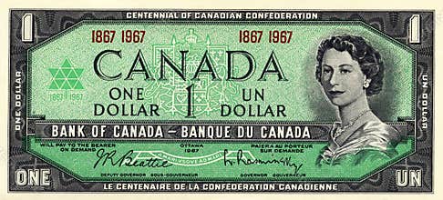 Vintage One Dollar Bill