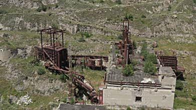 Aerial view of old abandoned plant