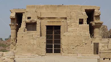 Dendera temple or Temple of Hathor. Egypt. Dendera, Denderah, is a small town in Egypt. Dendera Temple complex, one of