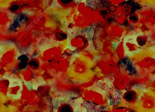 Warm watercolor seamless texture with bold and bright colors.