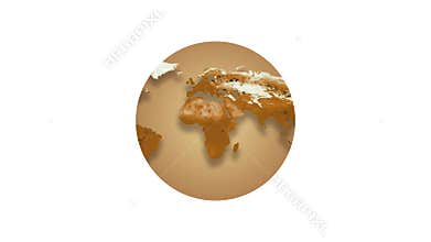 world map sightseeing animation banner brown world.