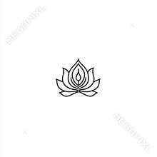 Lotus Flower Line Art