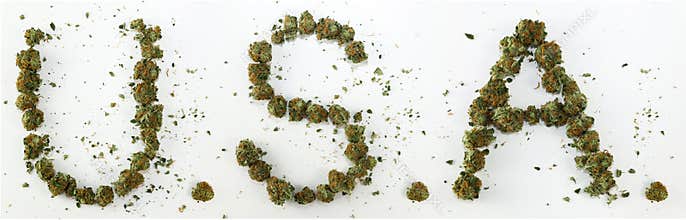 USA Spelled With Marijuana