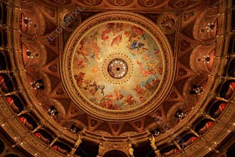 Hungarian State Opera (Magyar Allami Operahaz), a venue with ceiling frescoes