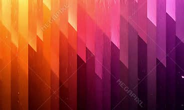Abstract background with diagonal stripes of vibrant colors, transitioning from warm oranges and reds to cool purples and deep