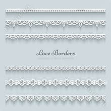Set of lace borders
