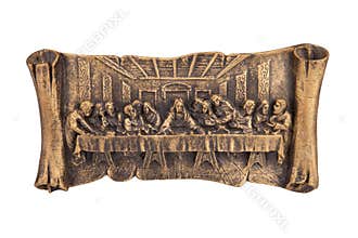Last supper of Christ relief