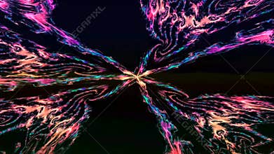 cg non-ai animated kaleidoscopic fractal animation