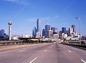 Dallas city skyline.