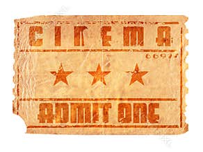 Aged cinema ticket
