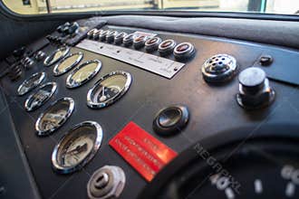 Old bus dashboard