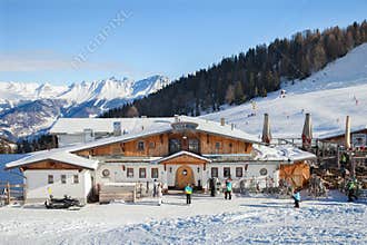 Mountain self-service restaurant in mountains