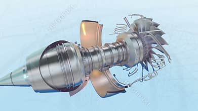 Turbojet Airplane Airliner Engine White day