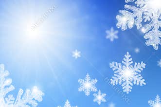 Falling Snowflakes Background