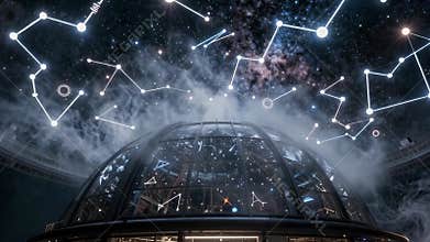 AI Captivating planetarium light show