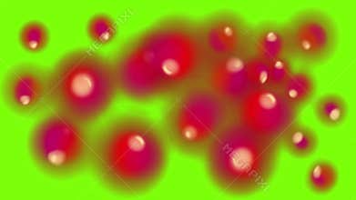 Appearance of red pus filled pimples on a green background.