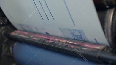 Lamination process of booklet at printing house