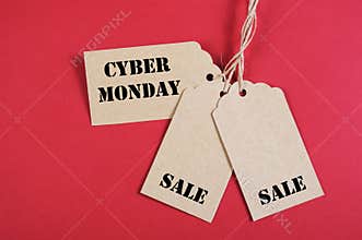 Three Cyber Monday Sale Tags