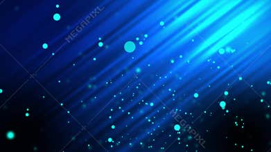 4K Blue Volumetric Light Rays Motion Background