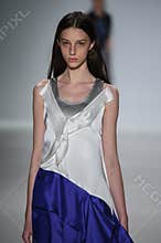 NEW YORK, NY - SEPTEMBER 04: A model walks the runway at Richard Chai Love Spring 2015 fashion show