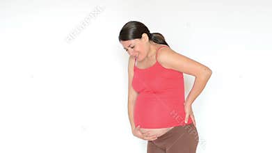 Pregnant woman in pain