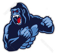 Angry big gorilla