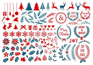 Christmas design elements, vector set