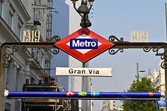 Gran Vía Metro Station – The iconic entrance to the metro