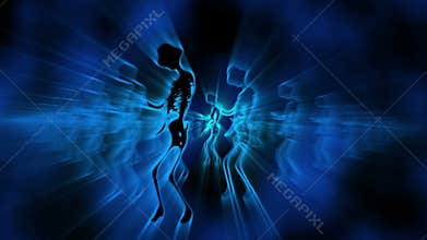 Female Skeletons VJ dancing background 3