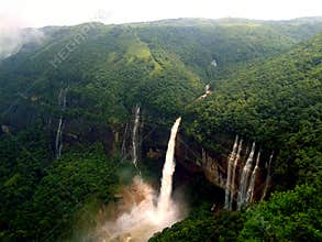 Nohkalikai waterfall Cherrapunjee Meghalaya