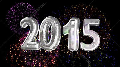 Balloons saying 2015 for the new year