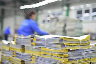 Newspaper production line