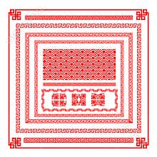 Chinese style border decoration element for design vector illustration