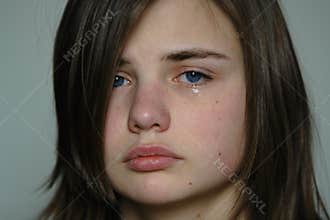 Crying young woman