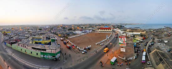 Panoramic view of Accra, Ghana