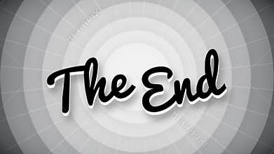 The end typography old movie animation title screen