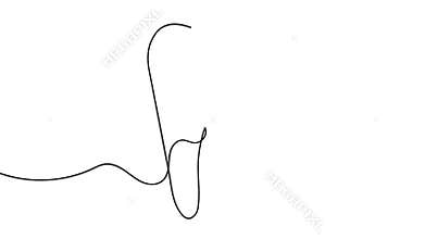 Teeth one line drawing isolated clean minimalist style 4k animation video