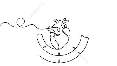 Minimalist target and arrow continuous one line drawing 4k animation outline art