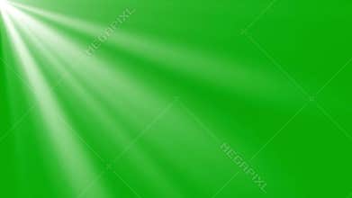 White Spotlight Rays And Glowing Volumetric Light Beams On Green Screen