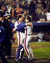 Gary Carter and Wally Backman, 86 World Series.