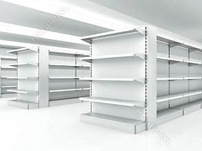 White clean shelves