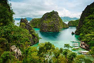 Tropical shore in coron, philippines