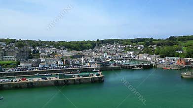 Padstow, North Cornwall, England: DRONE VIEWS: The town of Padstow and Padstow harbour