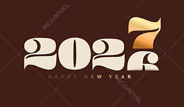 Premium greeting card for New Year 2027.