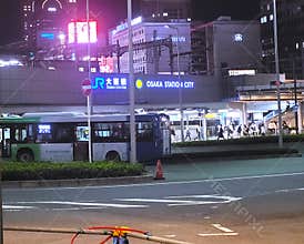 Bus exchange at JR Osaka station