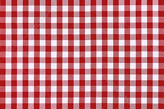 Detailed red picnic cloth